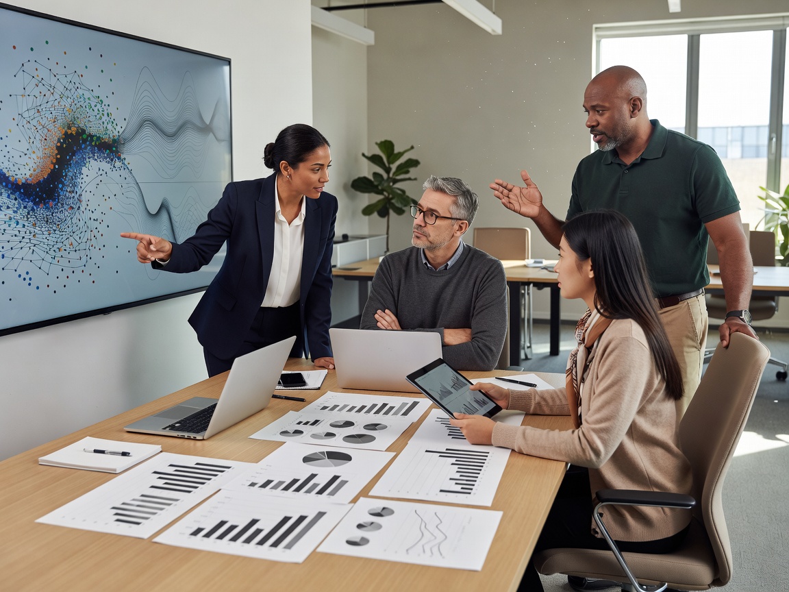 Team discussing analytics